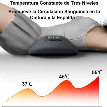 Masajeador de espalda eléctrico con tracción térmica y amasamiento lumbar 