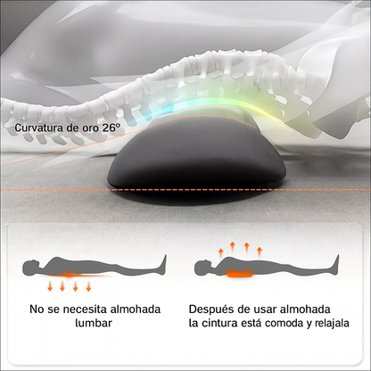 Masajeador de espalda eléctrico con tracción térmica y amasamiento lumbar 