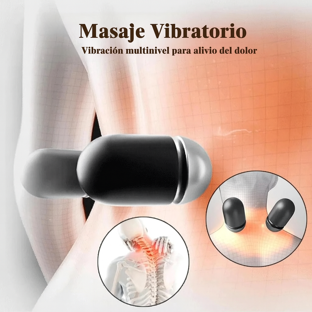 Masajeador de espalda eléctrico con tracción térmica y amasamiento lumbar 